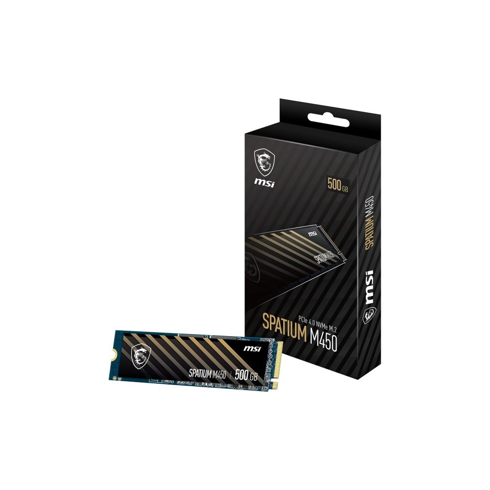 500Go MSI SPATIUM M450 NVMe M.2 3600 Mo/s PCI-E 4.0 | DESKTOP.MA