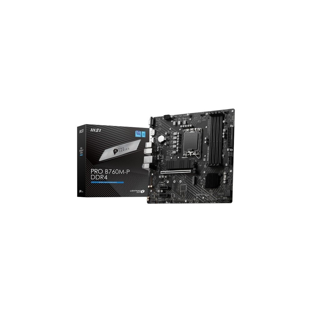 MSI PRO B760M-P DDR4 Micro ATX Socket 1700 Intel | DESKTOP.MA