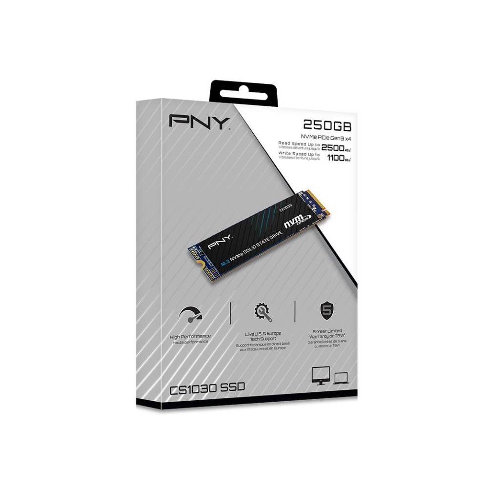 250GB PNY CS1030 M.2 NVMe SSD M.2 Gen3 2500 Mo/S | DESKTOP.MA